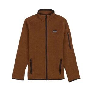 Men Patagonia Better Sweater Full Zip Jacket Hip Length in Acorn Size Large